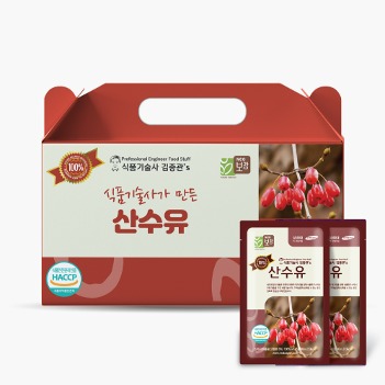 식품기술사 김종관&#039;s 100% 전남 구례산 햇산수유즙 30포